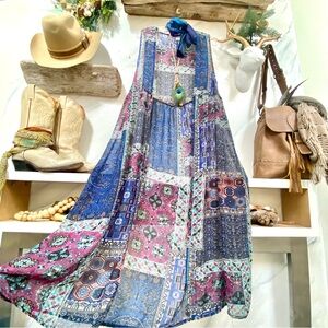 Boho duster sheer vest open front style & southwestern vibe
